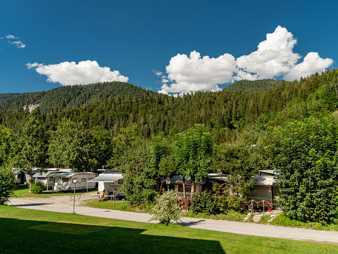 Camping site next to the Hotel Brunner on the Reiteralm
