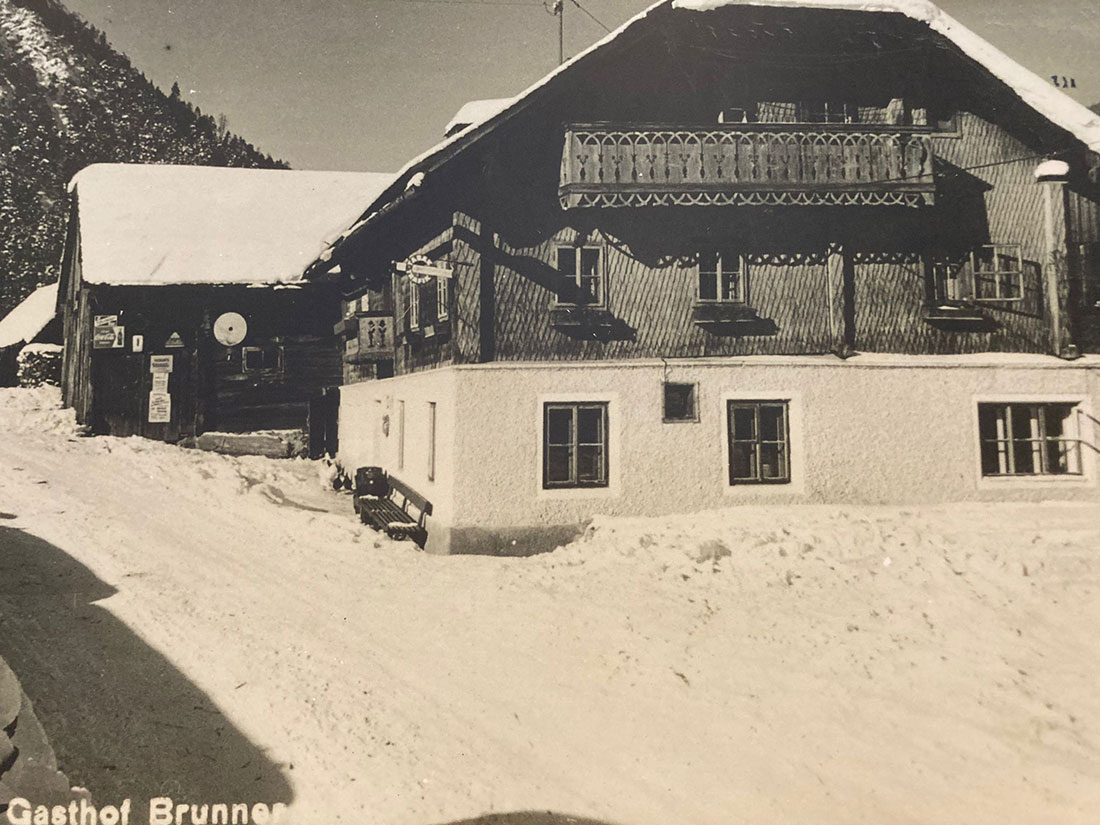 historisches Foto des Gasthofs Brunner