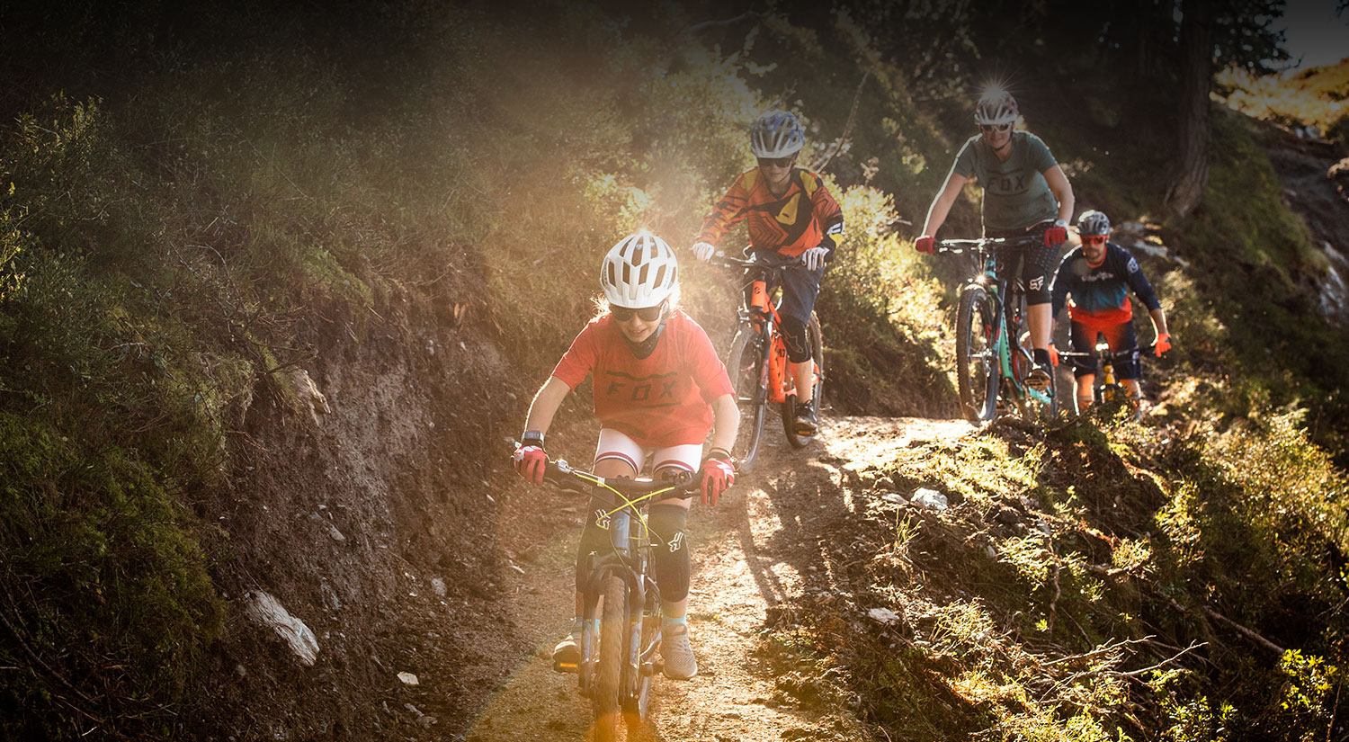 Mountainbiken auf den Bike Trails auf der Reiteralm für die ganze Familie beim Sommerurlaub im Hotel Brunner in Gleiming an der Reiteralm