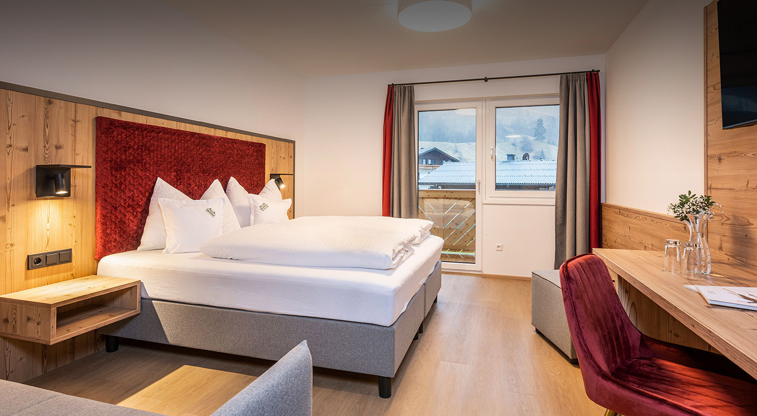 Wohnen in schönen Zimmern im Hotel Brunner in Gleiming an der Reiteralm