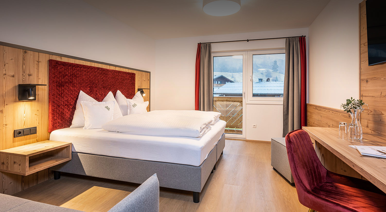 Wohnen in schönen Zimmern im Hotel Brunner in Gleiming an der Reiteralm